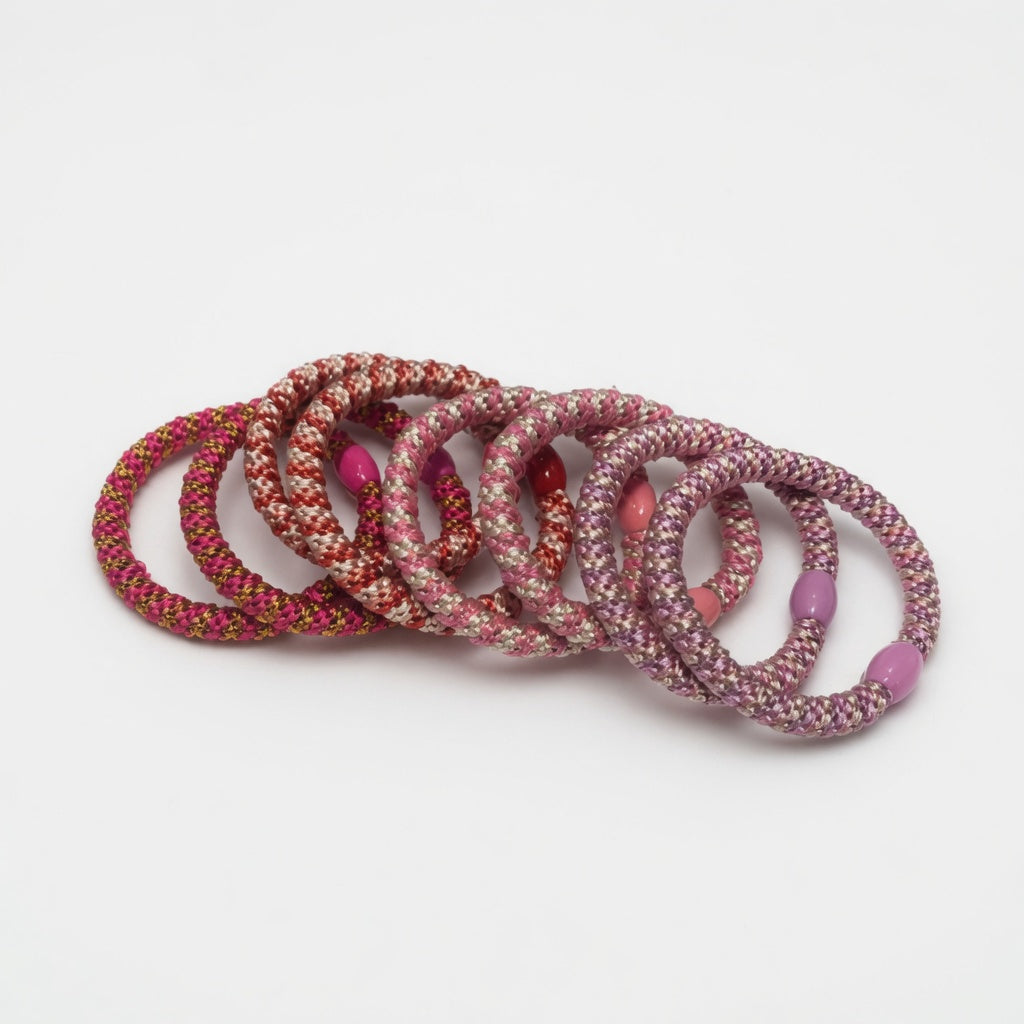 Colourful Elastic Hair Ties | Set of 8 | 19 Colours