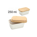 Butter Dish with Wooden Lid | Airtight Keeper for Countertop or Fridge