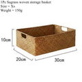 Woven Seagrass Basket | Natural Wicker Storage for Home & Kitchen
