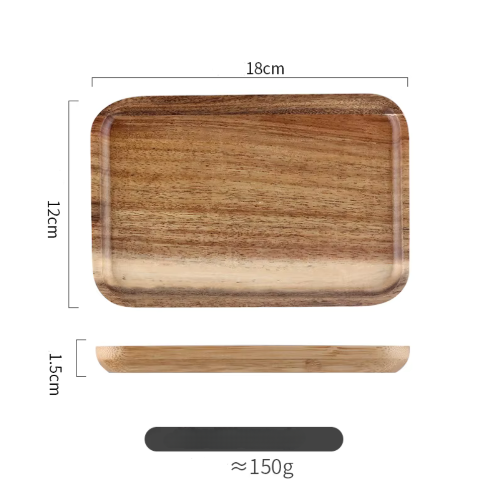 Bamboo & Glass Cake Stand | Serving Plate with Optional Cover