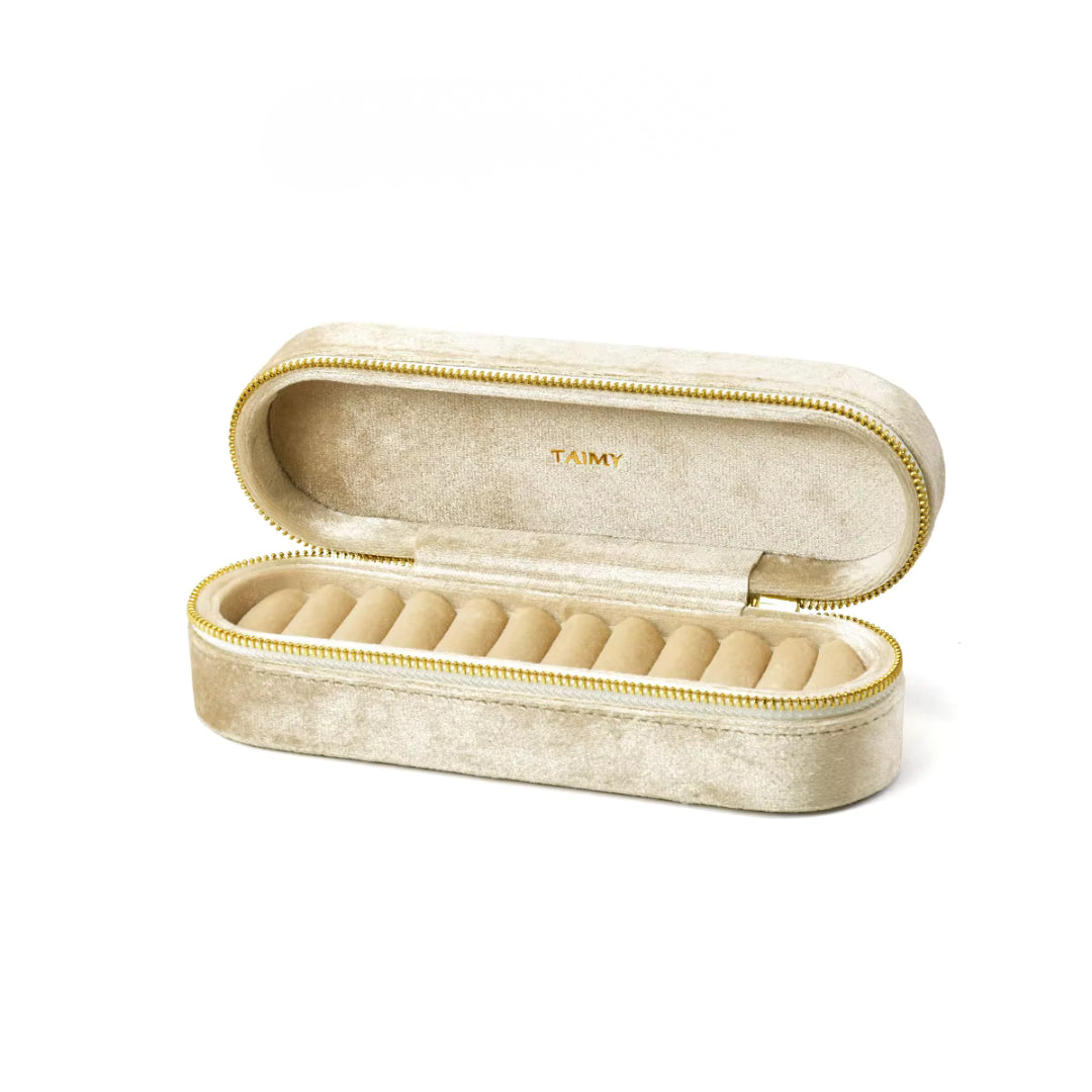 Velvet Ring Storage Box | Portable Jewellery Organiser