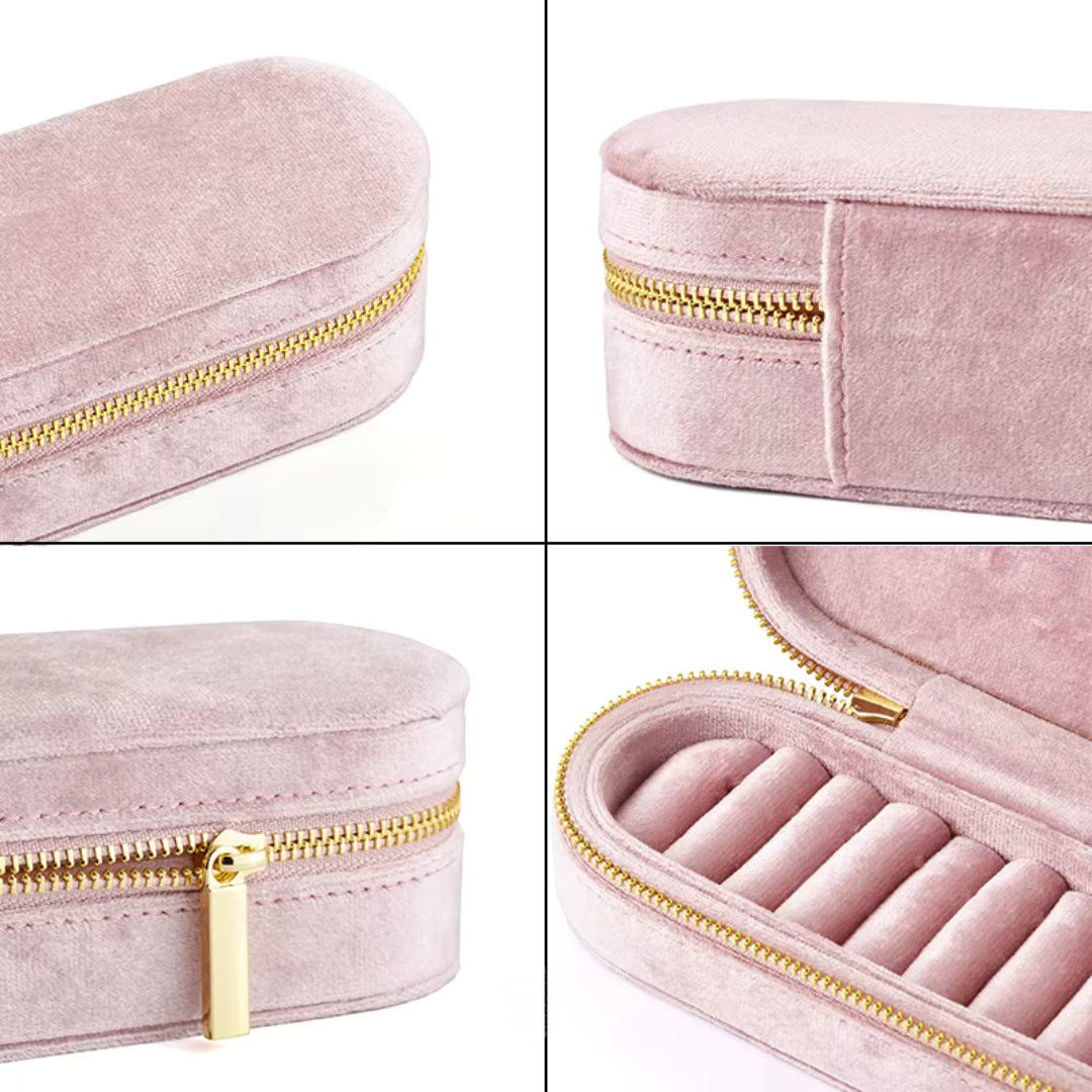 Velvet Ring Storage Box | Portable Jewellery Organiser