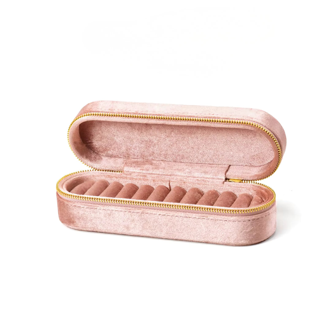 Velvet Ring Storage Box | Portable Jewellery Organiser