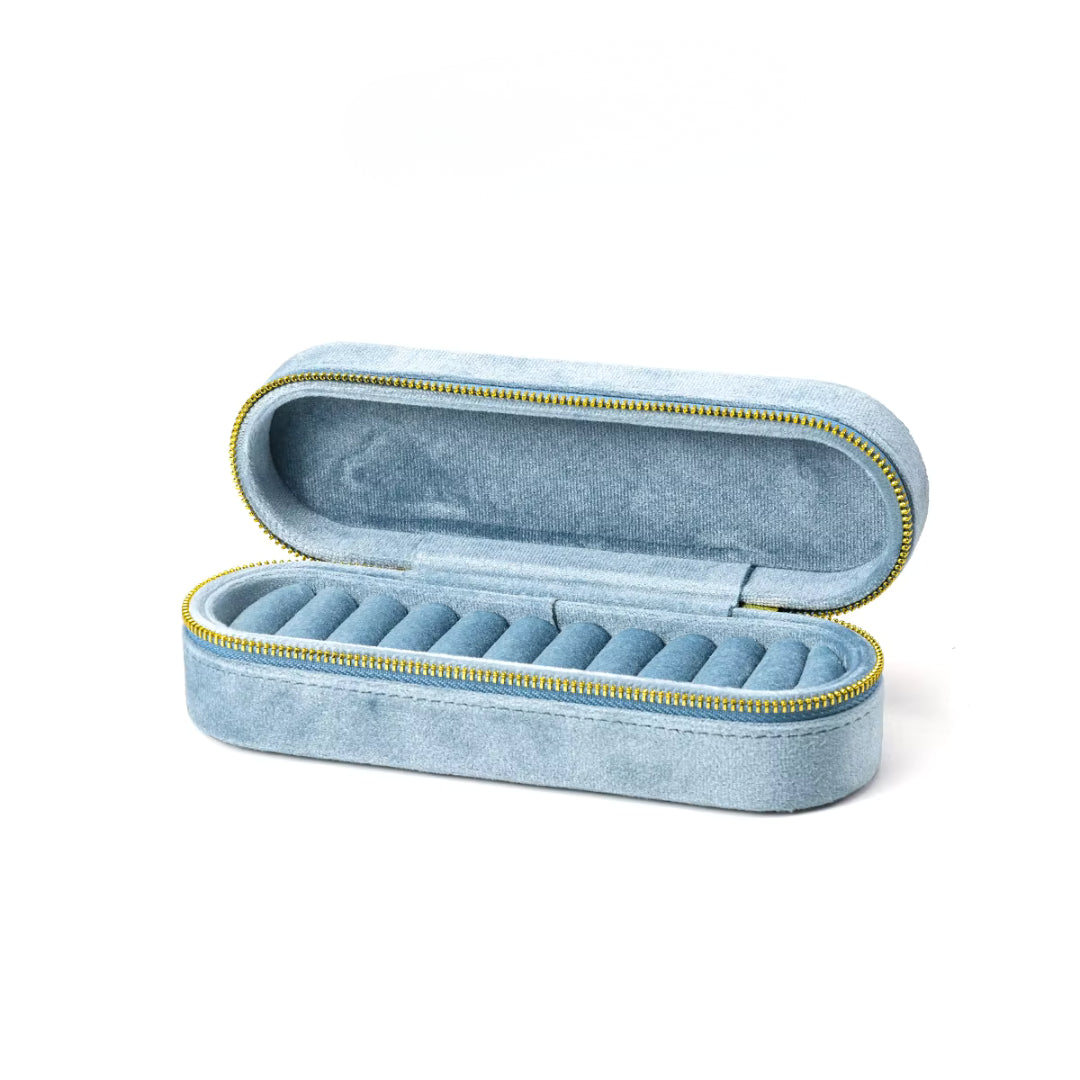 Velvet Ring Storage Box | Portable Jewellery Organiser