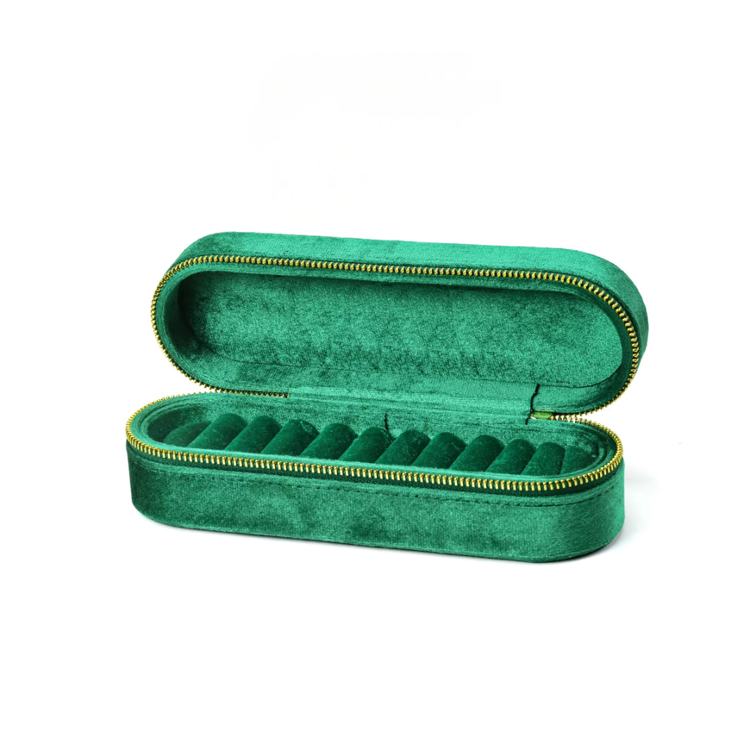 Velvet Ring Storage Box | Portable Jewellery Organiser