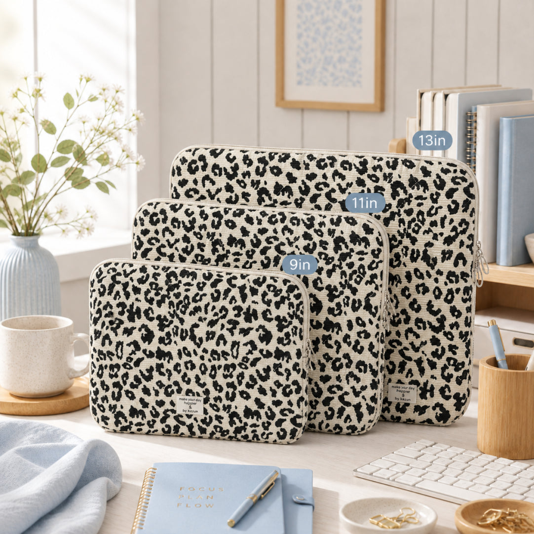 Quilted Laptop Sleeve | Floral & Solid Styles | 11, 13 & 15 Inch