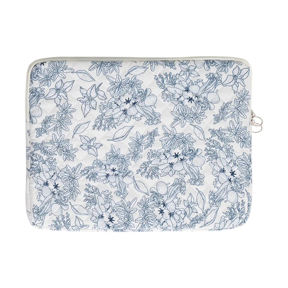 Quilted Floral Laptop Sleeve | 11, 13 & 15 Inch | 8 Colours
