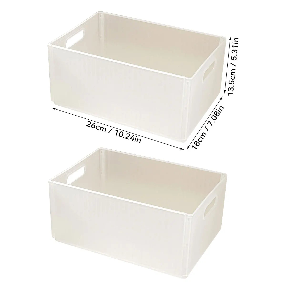 Foldable Kitchen Storage Box | Seasoning & Food Organiser | Beige & Clear