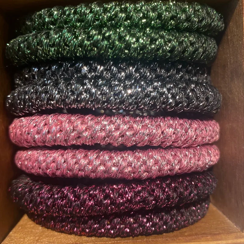 Colourful Elastic Hair Ties | Set of 8 | 19 Colours