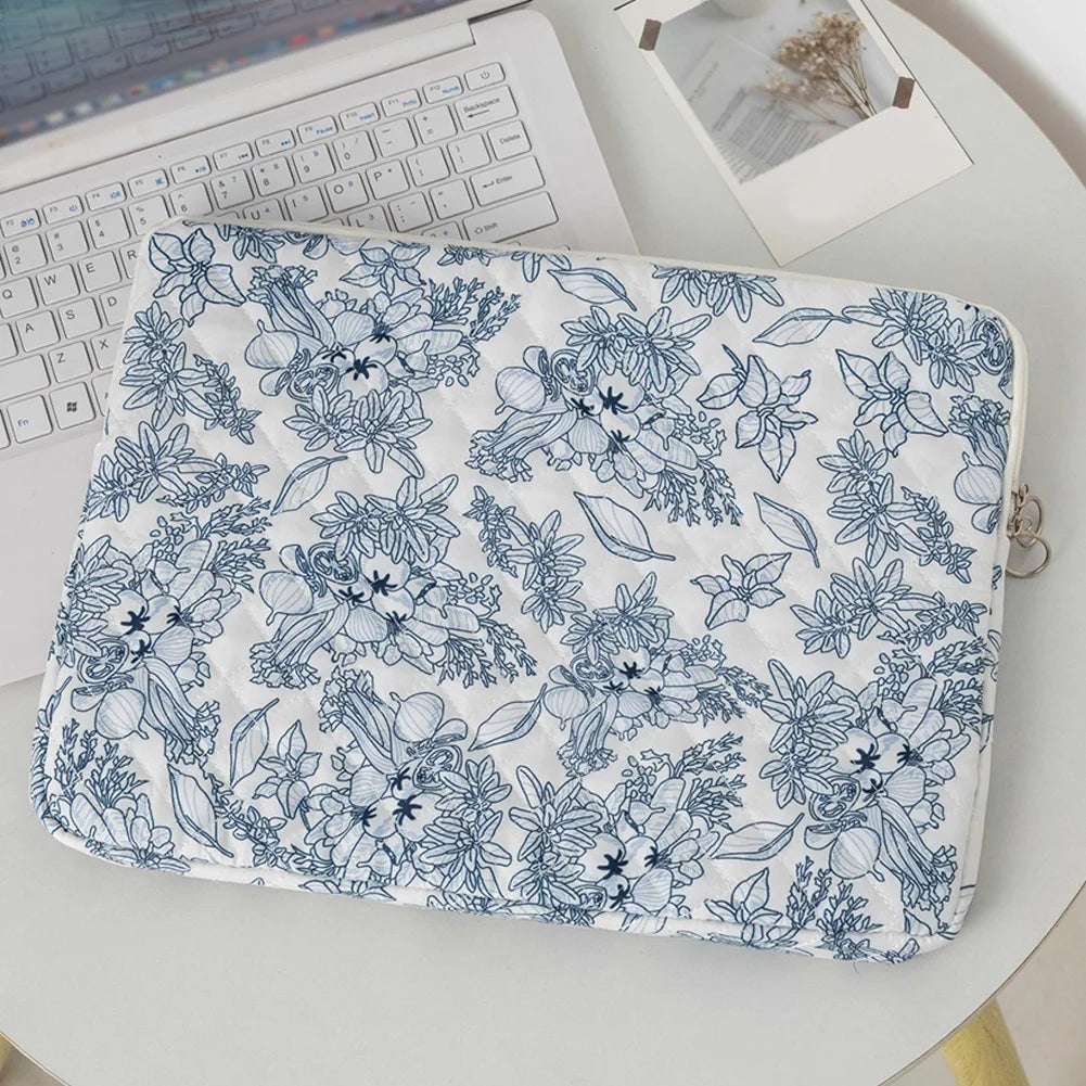 Quilted Floral Laptop Sleeve | 11, 13 & 15 Inch | 8 Colours