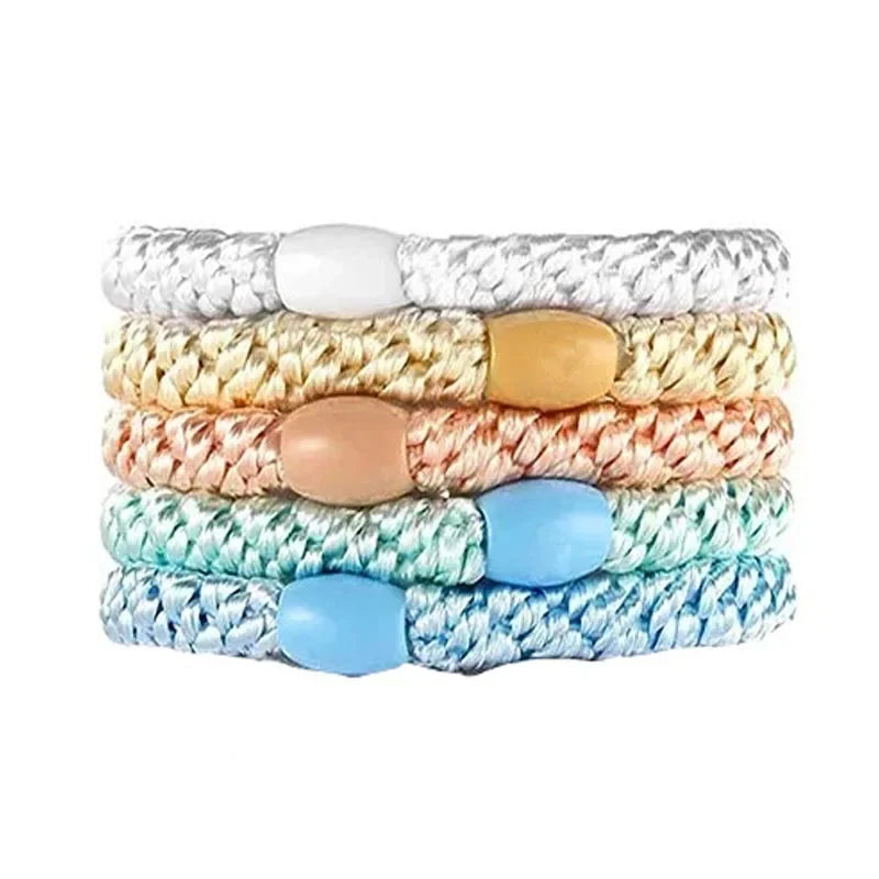 Korean Scrunchie Set | Elastic Hair Ties | Set of 5 | 5 Colour Combos