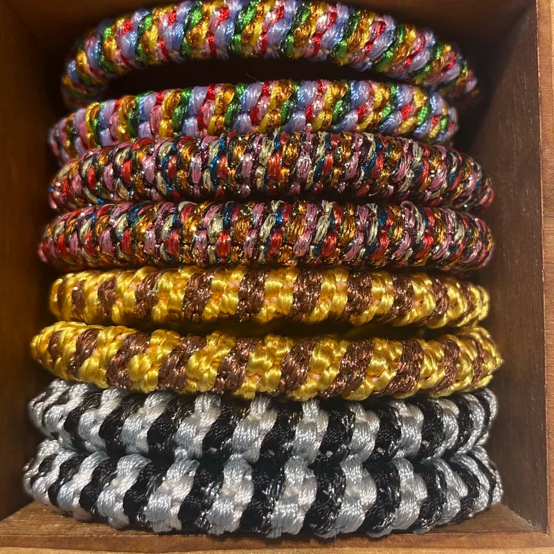 Colourful Elastic Hair Ties | Set of 8 | 19 Colours