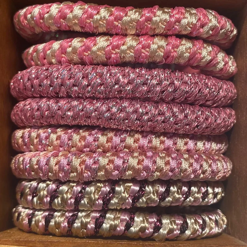 Colourful Elastic Hair Ties | Set of 8 | 19 Colours