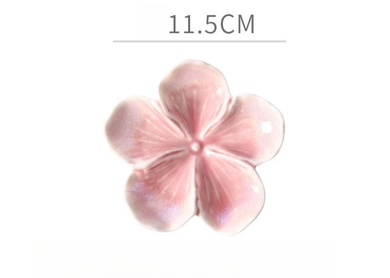 Flower-Shaped Ceramic Dipping Dish | Handmade Kiln-Fired Serving Plate