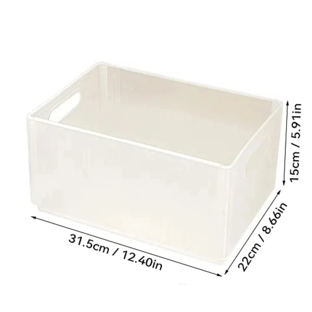 Foldable Kitchen Storage Box | Seasoning & Food Organiser | Beige & Clear