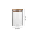 Glass Food Storage Jar with Wooden Lid | Airtight Kitchen Canister