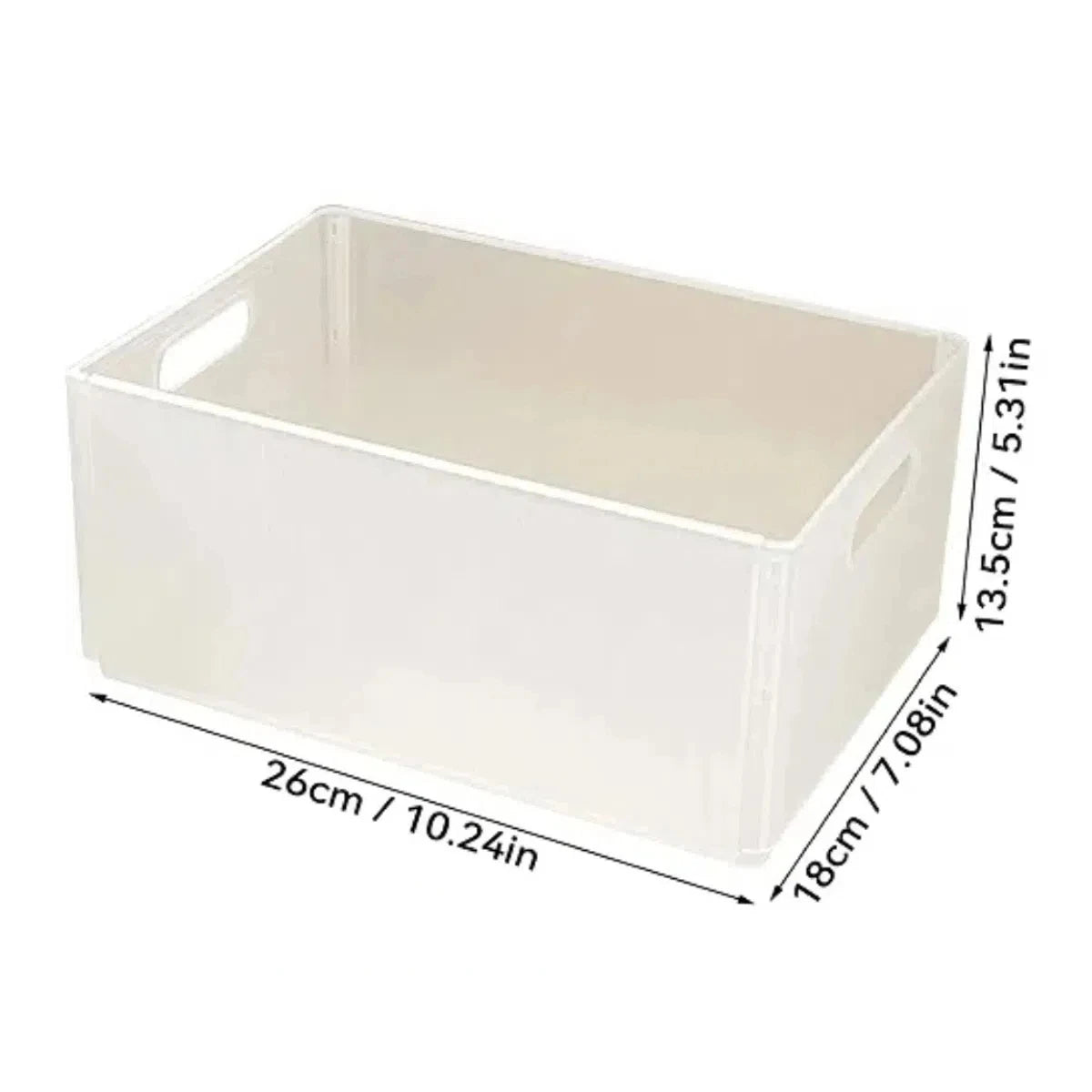 Foldable Kitchen Storage Box | Seasoning & Food Organiser | Beige & Clear