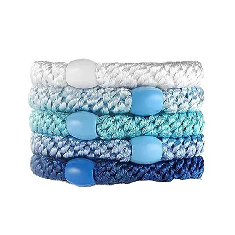 Korean Scrunchie Set | Elastic Hair Ties | Set of 5 | 5 Colour Combos