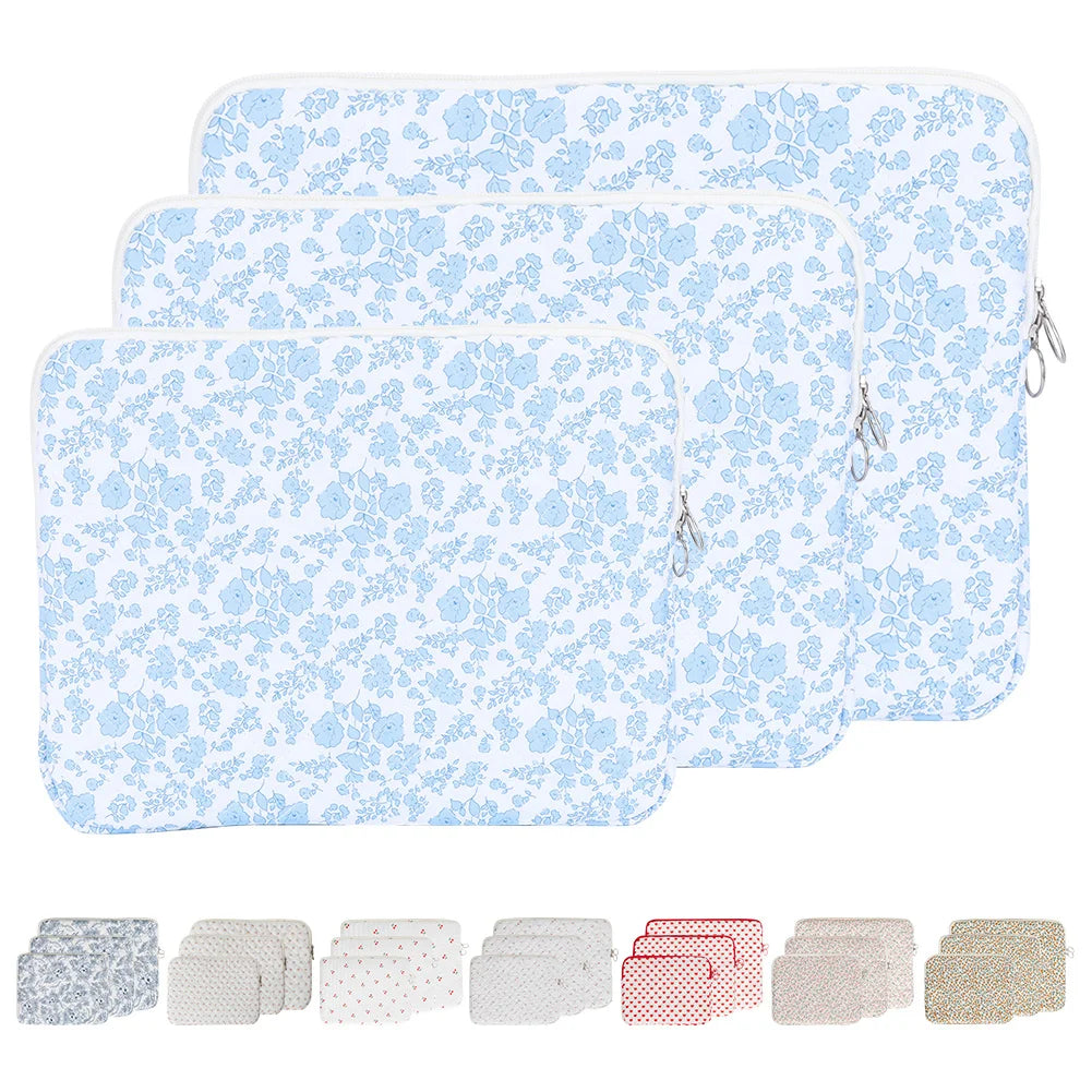 Quilted Floral Laptop Sleeve | 11, 13 & 15 Inch | 8 Colours