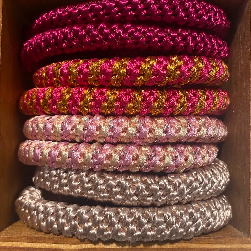Colourful Elastic Hair Ties | Set of 8 | 19 Colours