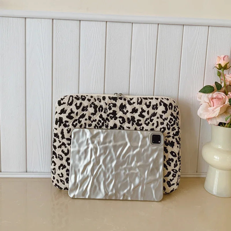 Leopard Corduroy Laptop Sleeve | 11, 13 & 15 Inch