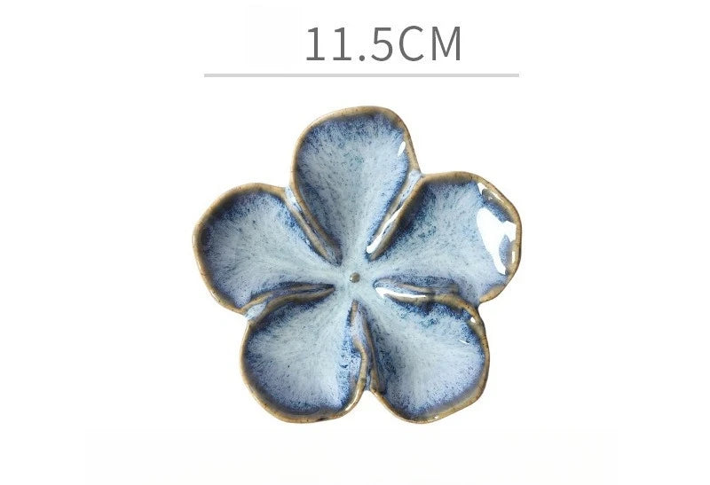 Flower-Shaped Ceramic Dipping Dish | Handmade Kiln-Fired Serving Plate