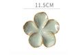 Flower-Shaped Ceramic Dipping Dish | Handmade Kiln-Fired Serving Plate
