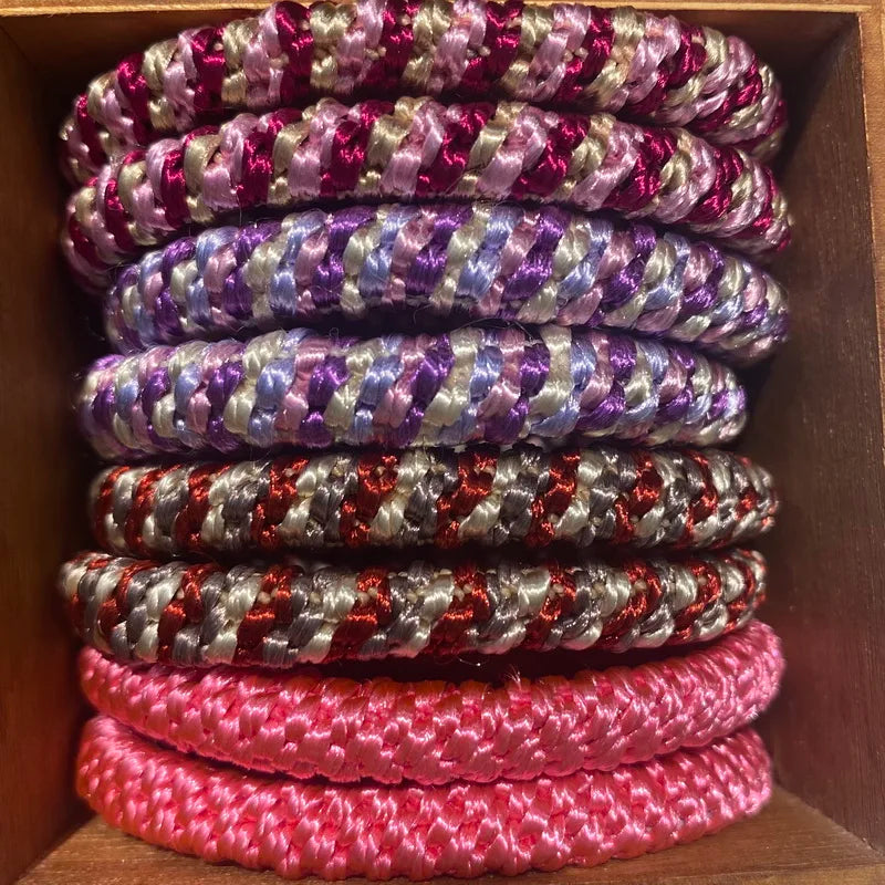 Colourful Elastic Hair Ties | Set of 8 | 19 Colours