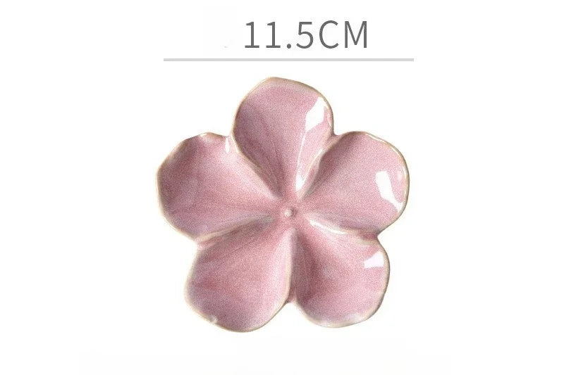 Flower-Shaped Ceramic Dipping Dish | Handmade Kiln-Fired Serving Plate