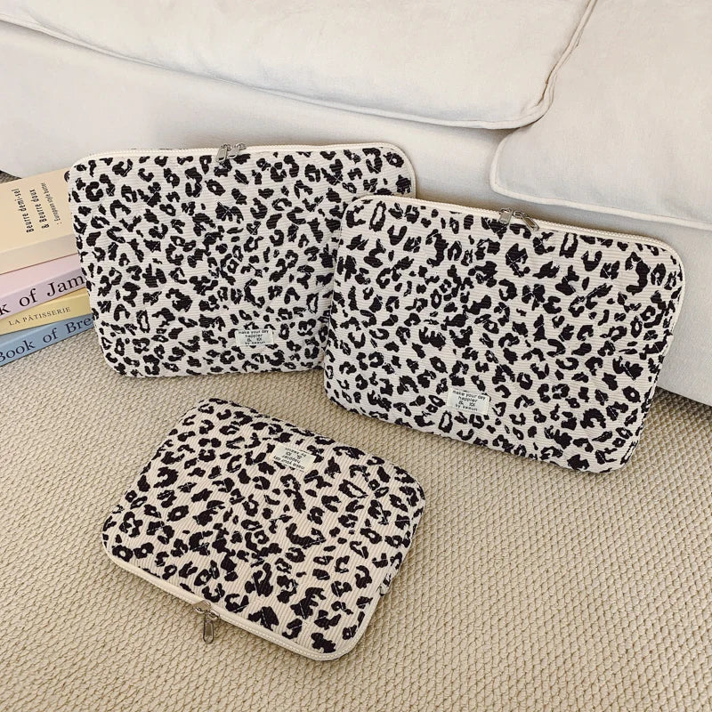 Leopard Corduroy Laptop Sleeve | 11, 13 & 15 Inch