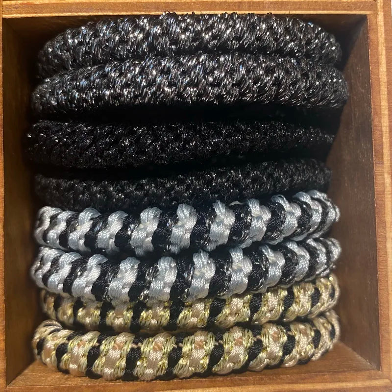 Colourful Elastic Hair Ties | Set of 8 | 19 Colours
