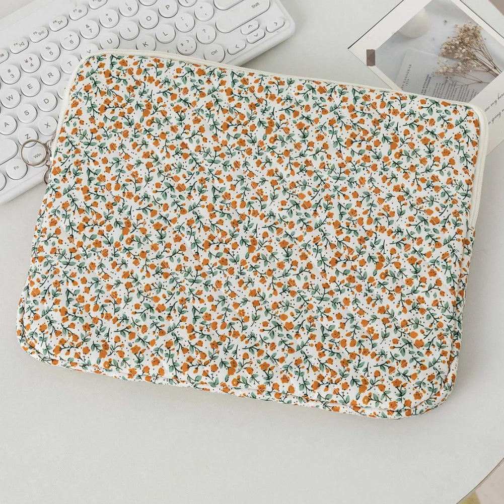 Quilted Floral Laptop Sleeve | 11, 13 & 15 Inch | 8 Colours