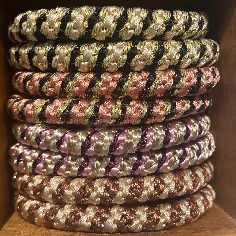 Colourful Elastic Hair Ties | Set of 8 | 19 Colours