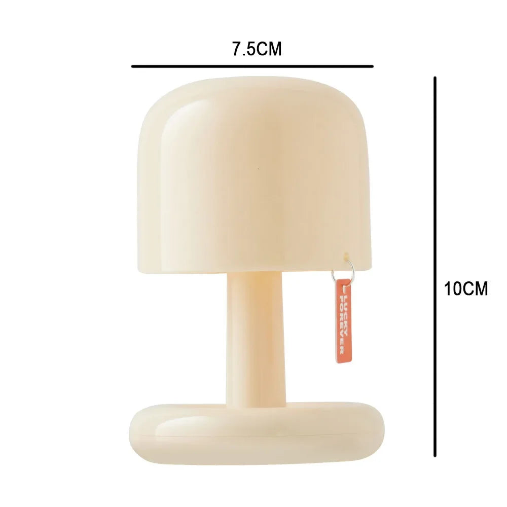 Mushroom LED Night Light | USB Rechargeable | Dimmable Touch Lamp | Home & Bedroom Decor