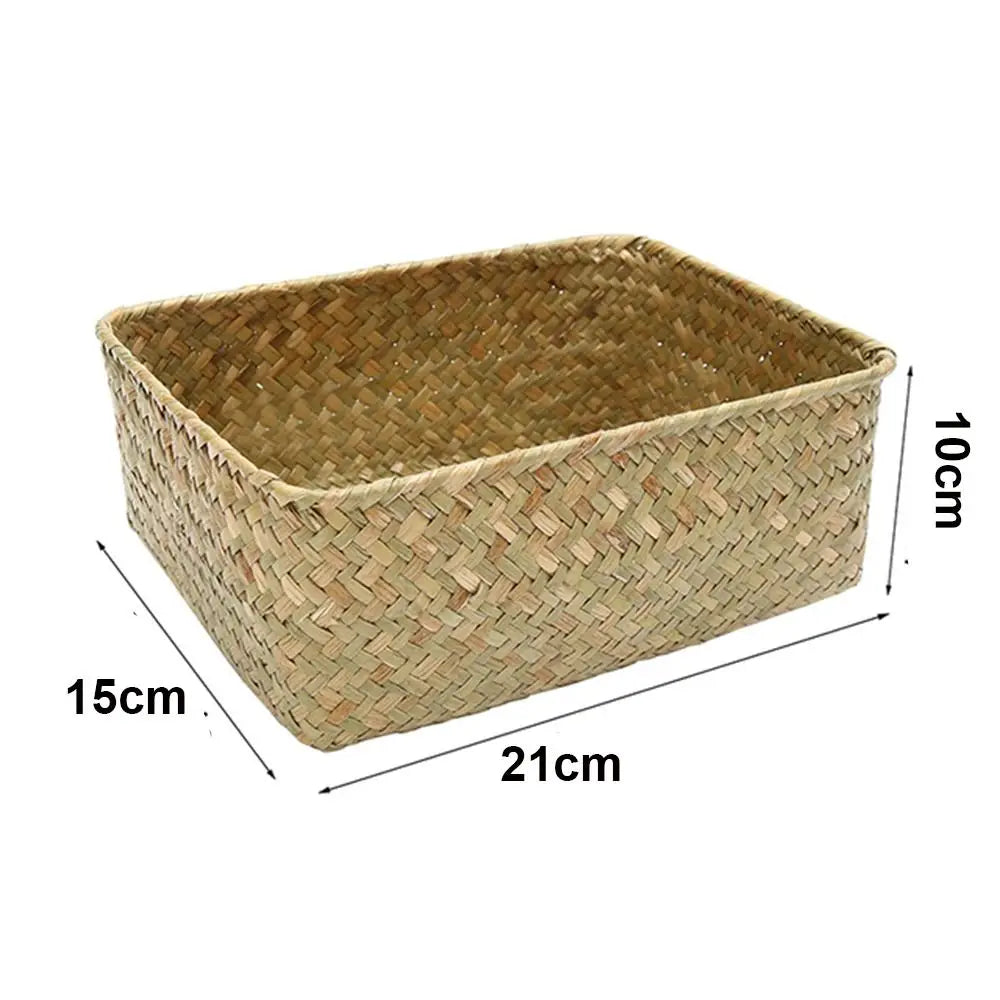 Woven Seagrass Storage Basket | Handmade Home Organizer