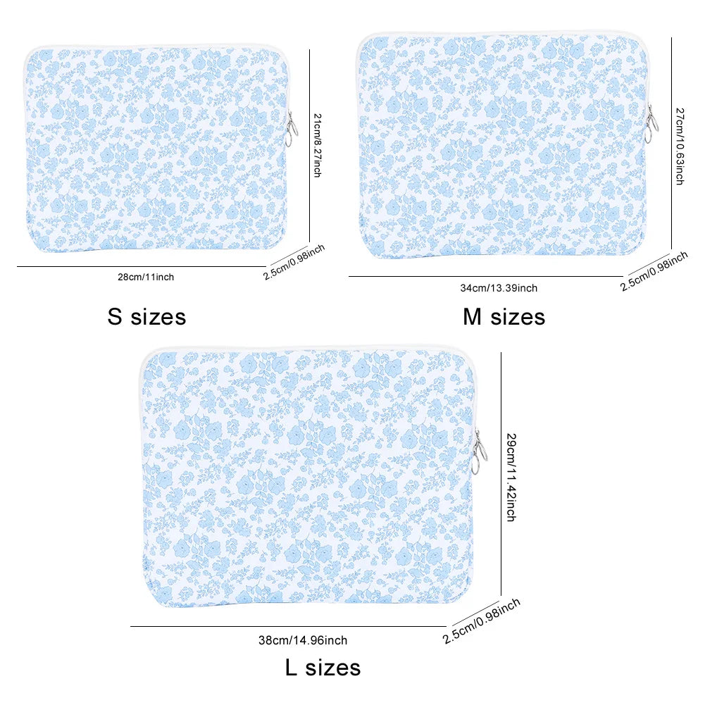 Quilted Laptop Sleeve | Floral & Solid Styles | 11, 13 & 15 Inch