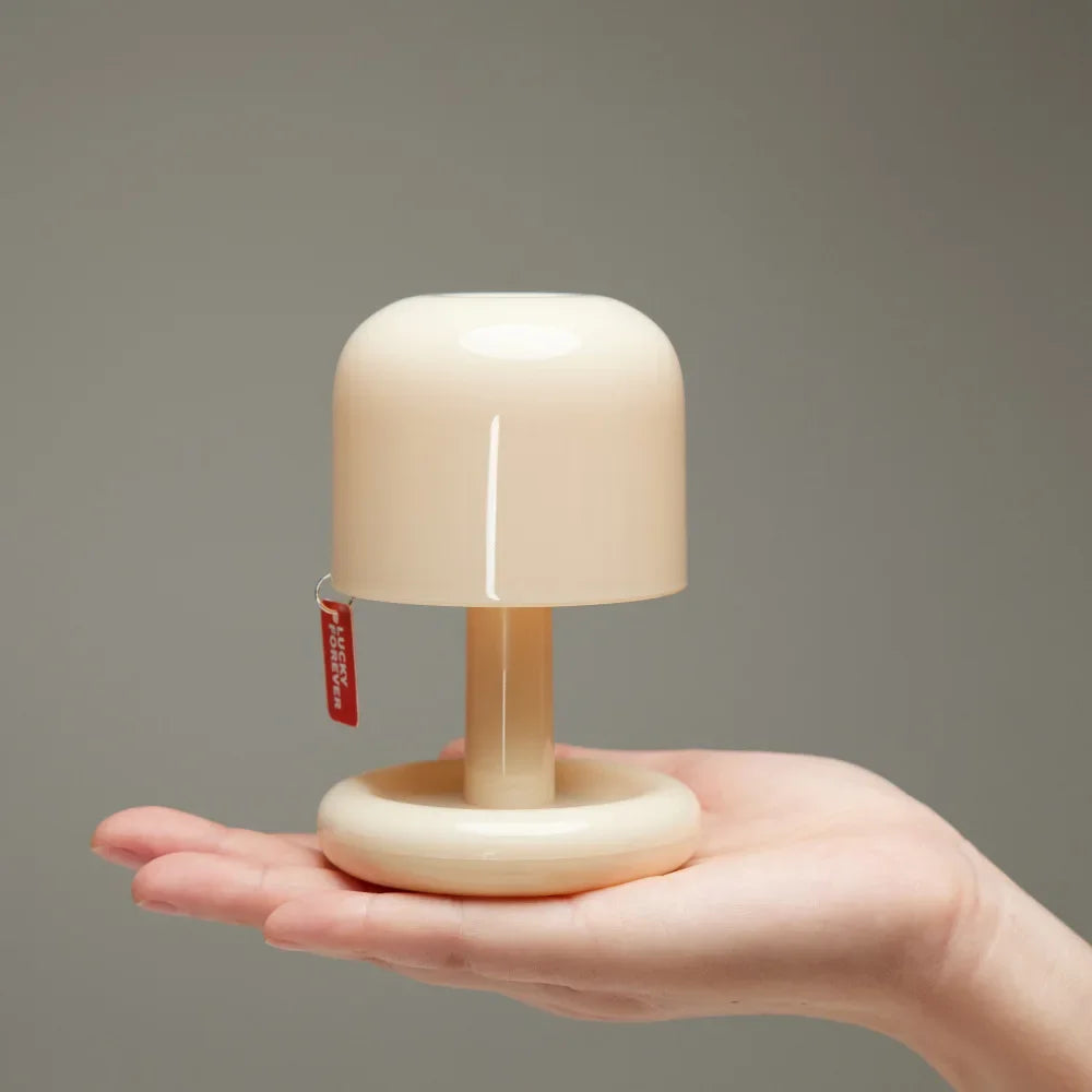 Mushroom LED Night Light | USB Rechargeable | Dimmable Touch Lamp | Home & Bedroom Decor