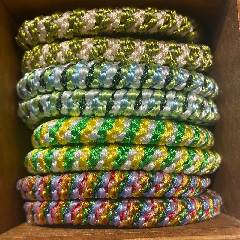 Colourful Elastic Hair Ties | Set of 8 | 19 Colours