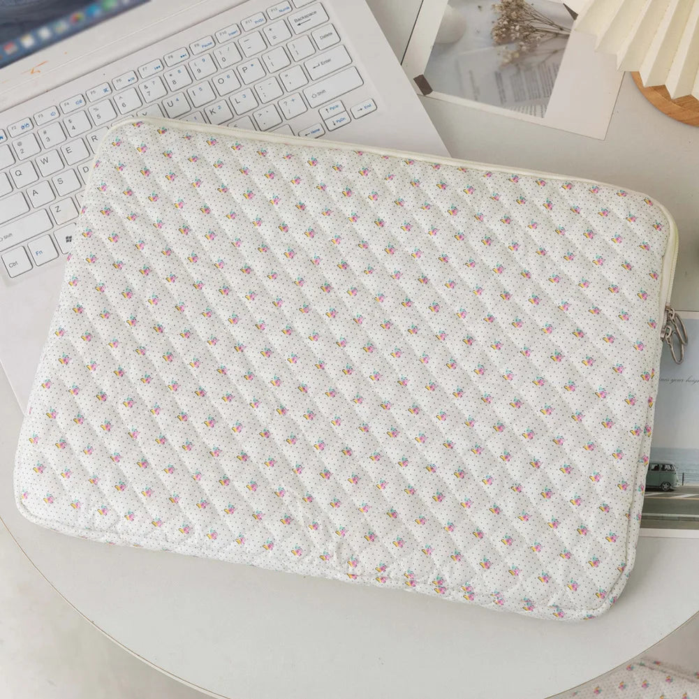 Quilted Floral Laptop Sleeve | 11, 13 & 15 Inch | 8 Colours