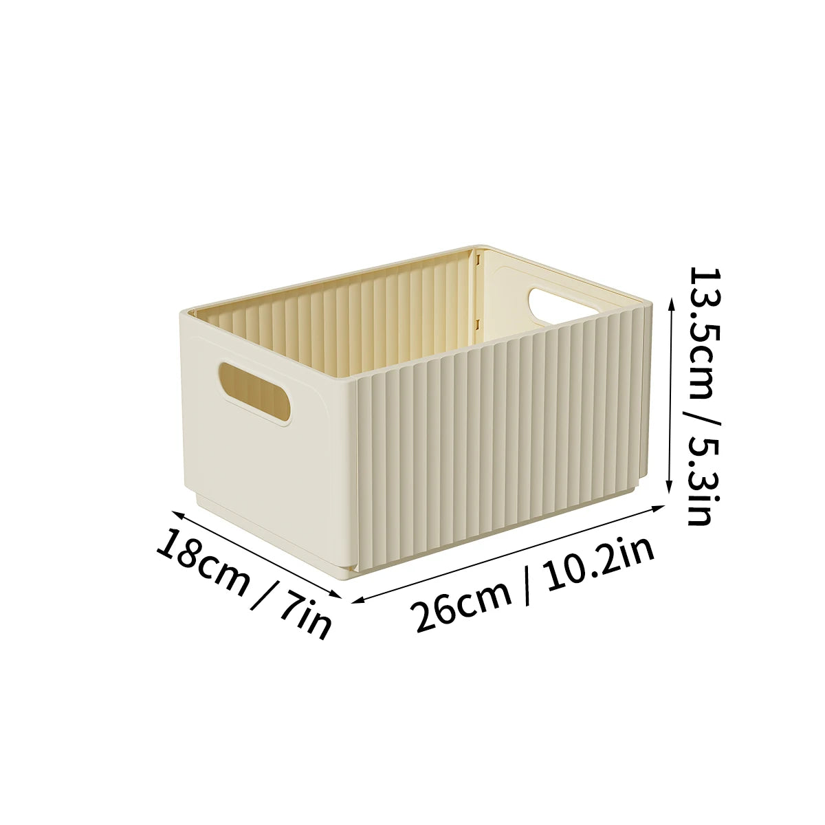 Foldable Kitchen Storage Box | Seasoning & Food Organiser | Beige & Clear
