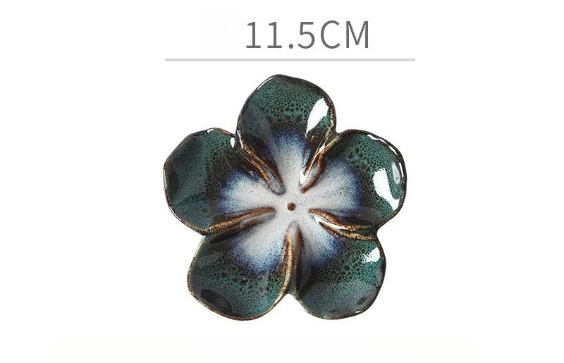 Flower-Shaped Ceramic Dipping Dish | Handmade Kiln-Fired Serving Plate