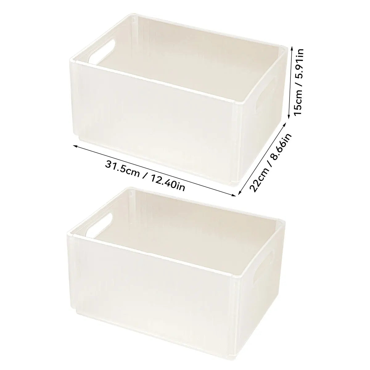 Foldable Kitchen Storage Box | Seasoning & Food Organiser | Beige & Clear