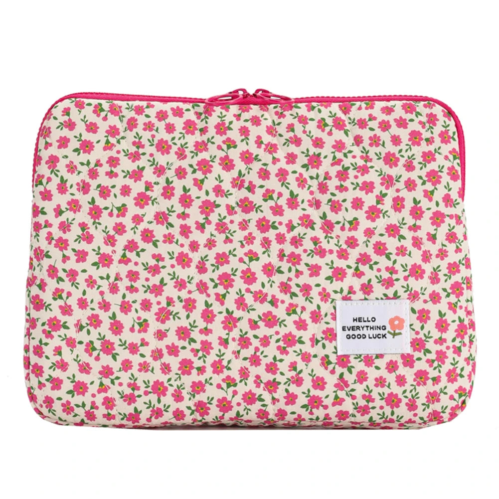 Quilted Laptop Sleeve | Floral & Solid Styles | 11, 13 & 15 Inch