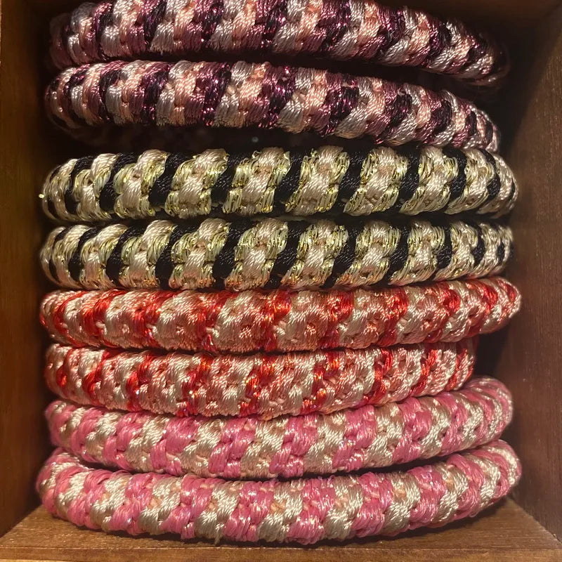 Colourful Elastic Hair Ties | Set of 8 | 19 Colours