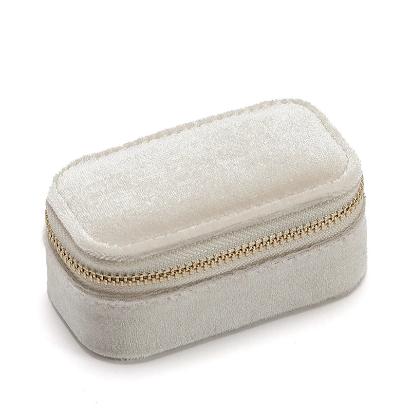 Mini Velvet Jewellery Box | Travel Zipper Case | 6 Colours