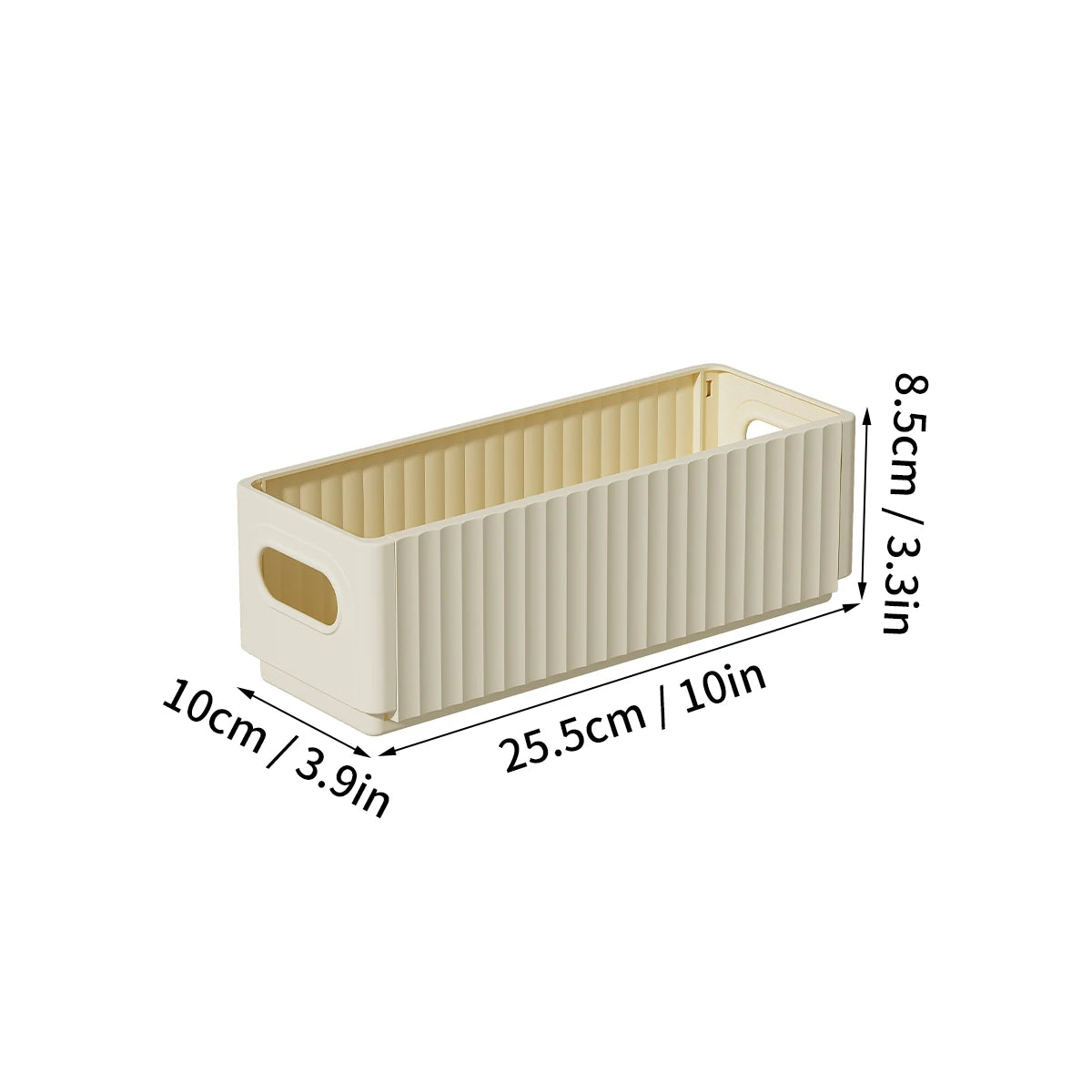 Foldable Kitchen Storage Box | Seasoning & Food Organiser | Beige & Clear