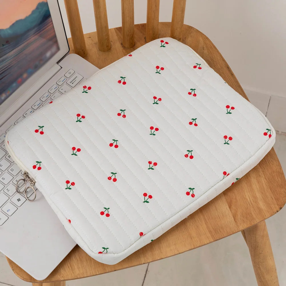 Quilted Floral Laptop Sleeve | 11, 13 & 15 Inch | 8 Colours