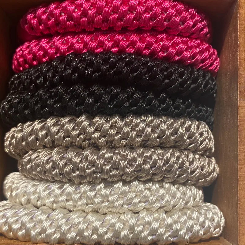 Colourful Elastic Hair Ties | Set of 8 | 19 Colours