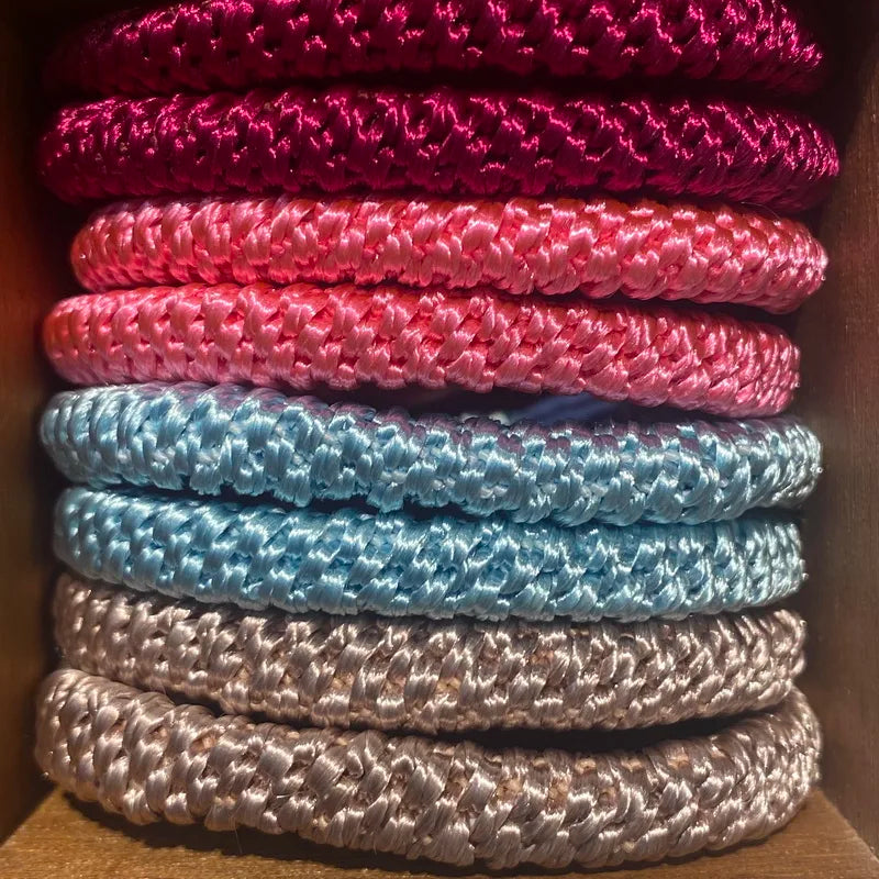 Colourful Elastic Hair Ties | Set of 8 | 19 Colours