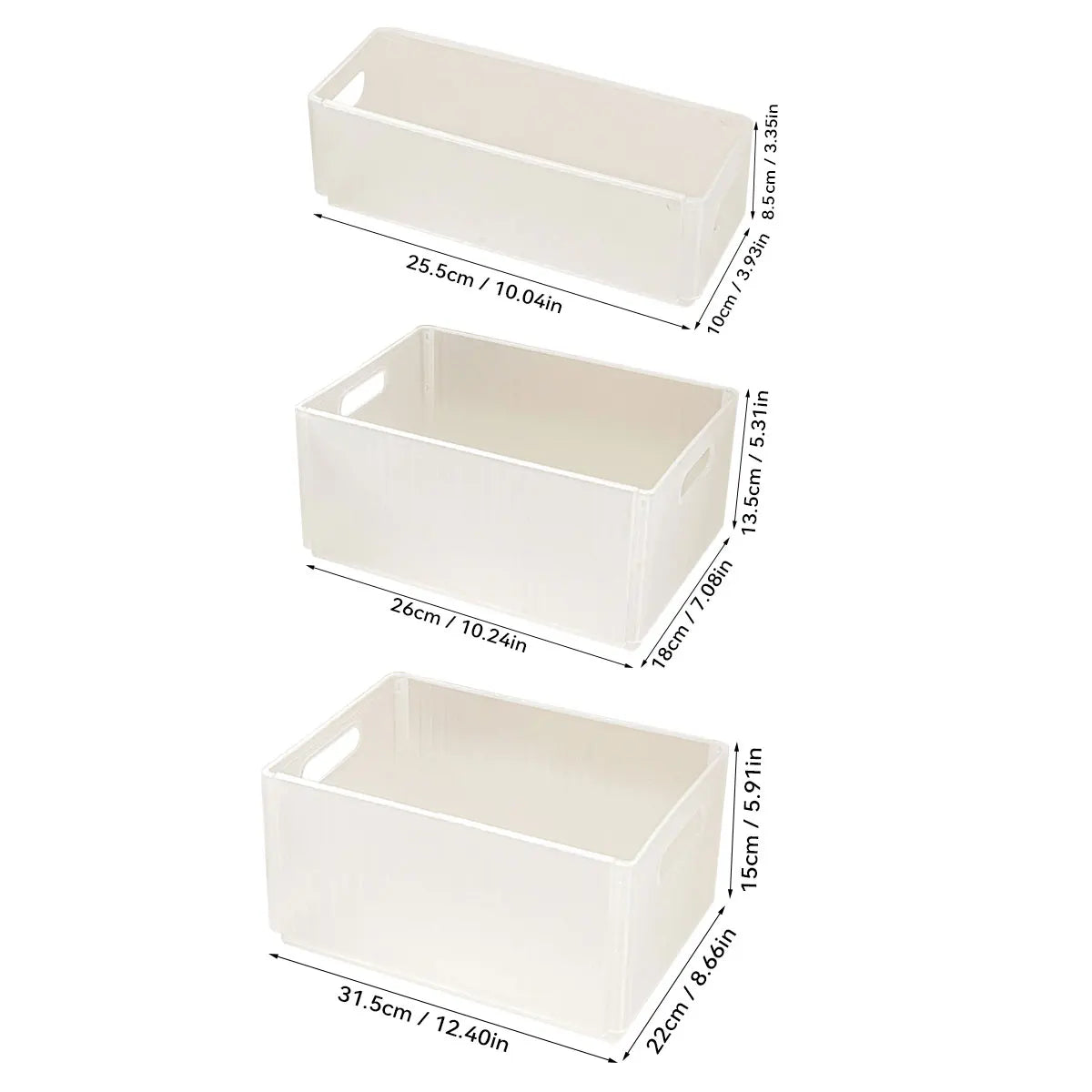 Foldable Kitchen Storage Box | Seasoning & Food Organiser | Beige & Clear